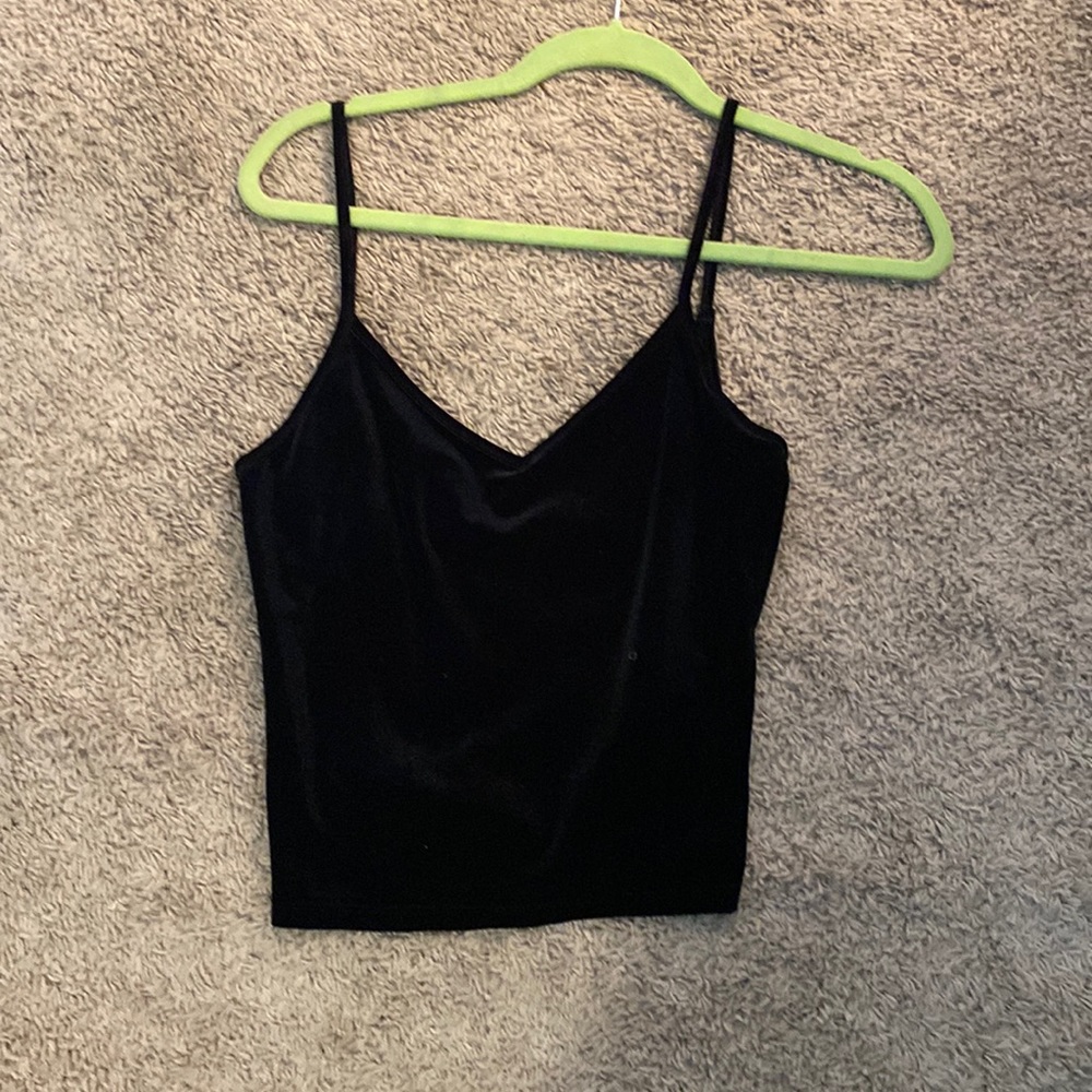 Black Velvet Tank Top